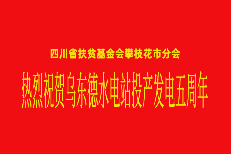 金沙水暖情意深 五載光華照征程 ——四川省扶貧基金會攀枝花市分會熱烈祝賀烏東德水電站投產發電五周年